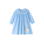 Autumn and Spring Arrival Stars and Animals Cartoon Pattern Long Sleeves Dress for Stylish Girls-4