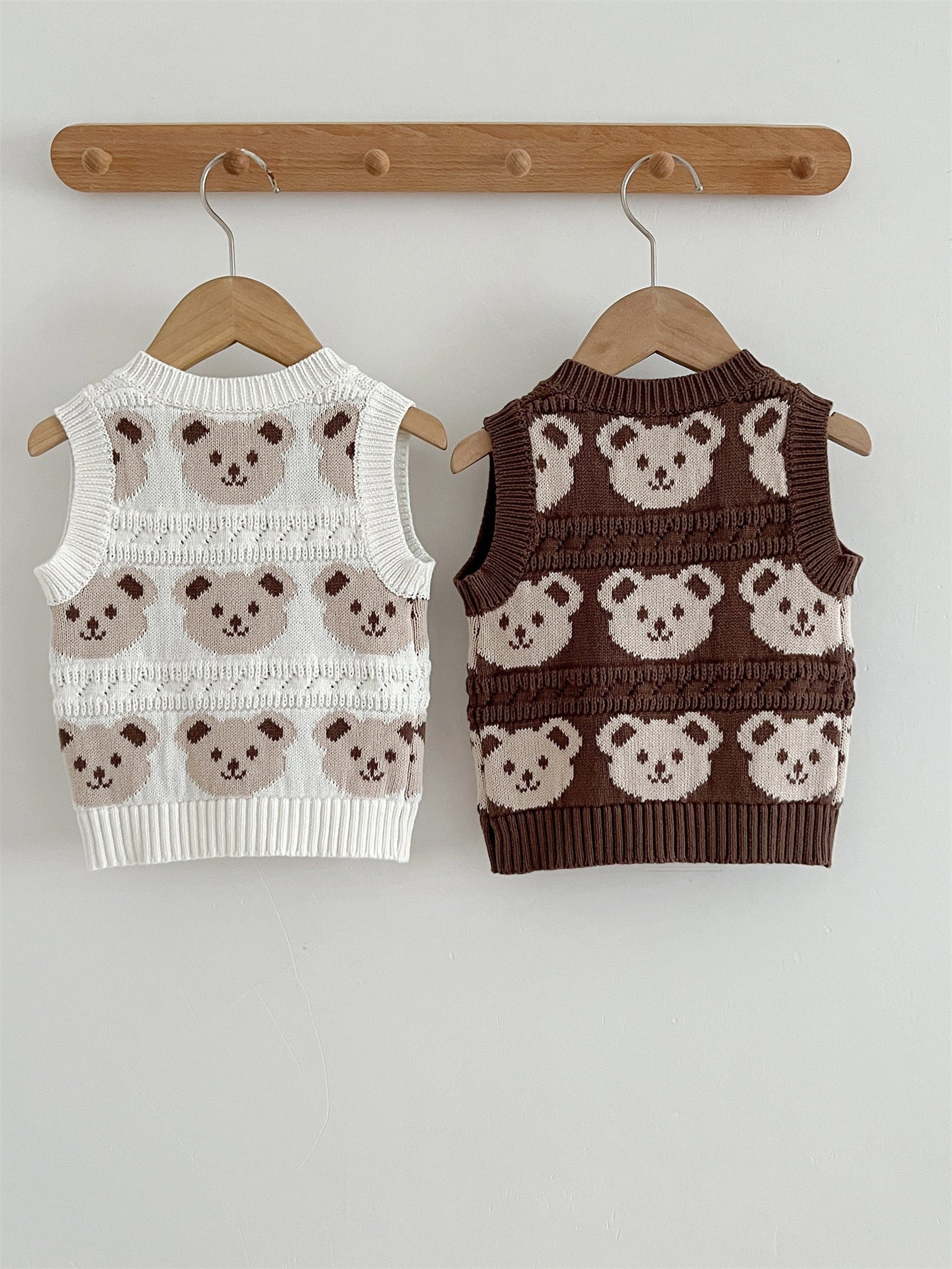 Adorable Infant Baby Kids Knitted Sleeveless Single Breasted Sweater-1