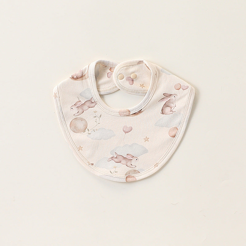 Adorable Cartoon Cotton Snap-on Bib-0