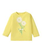 Arrival Autumn Girls’ Cute Flowers Pattern Long Sleeves T-Shirt In European And American Style For Summe-0