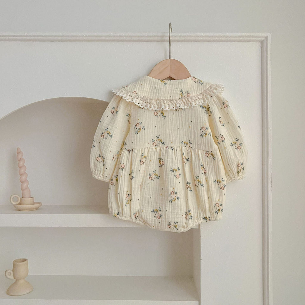 Adorable Baby Lace Collar Onesies or Floral Pattern Girls Dress-4
