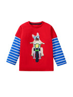 Arrival Autumn Boys’ Patchwork Long Sleeves Cartoon Pattern T-Shirt In European And American Style For Summer-0