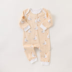 Autumn and Spring Arrival Baby Unisex Simple Animals Cartoon Pattern Long Sleeves Rompers-4