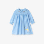 Autumn and Spring Arrival Stars and Animals Cartoon Pattern Long Sleeves Dress for Stylish Girls-0
