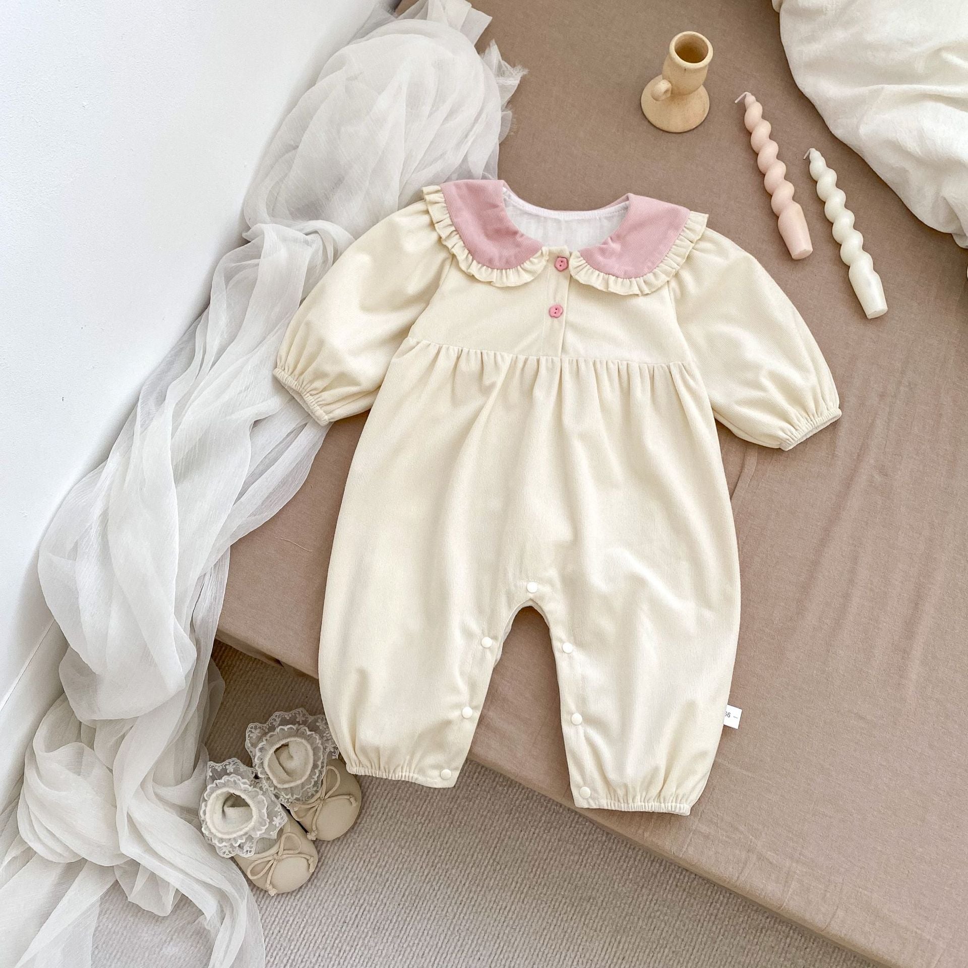 Arrival Autumn Baby Girls Long Sleeves Rabbits Design Romper-2