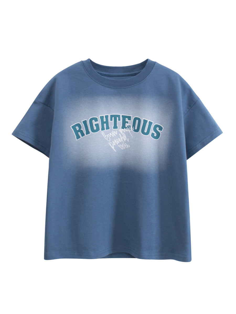 Arrival Letters Print Kids’ T-Shirt in European and American Style for Summer-0