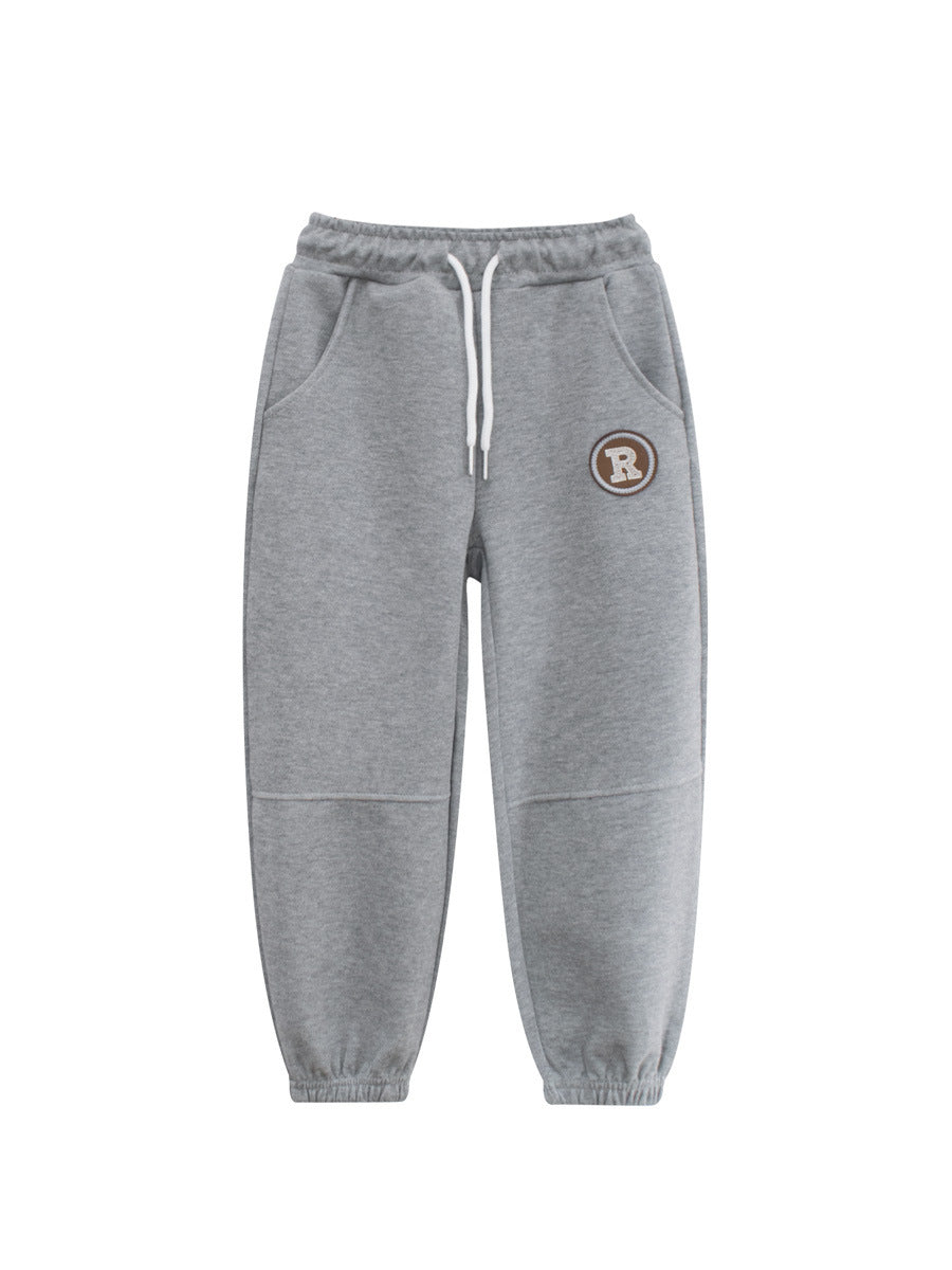 Autumn and Spring New Arrival Modern Casual Kids Versatile Letters Pattern Sportswear Pants-0