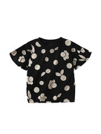 Summer Arrival Girls’ Flowers and Fruits Geometric Pattern Short Sleeves T-shirt in European and American Style-4