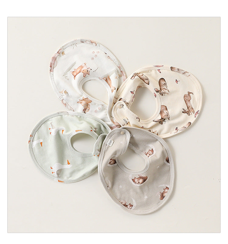 Adorable Cartoon Cotton Snap-on Bib-6