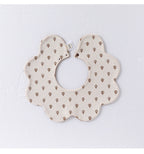 Adorable Simple Pattern Cotton Snap-on Flowers Shaped Bib-2